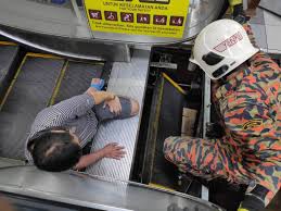 Beneath the walking surface, escalators have complicated machinery that involves electricity. Man Suffers Fracture After Leg Gets Stuck In Escalator The Star