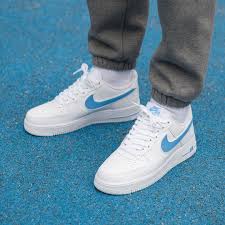 Titolo Sneaker Boutique On Instagram Nike Air Force 1 White University Blue Available Online Shop Through Nike Shoes Air Force Sneakers Men Fashion Nike