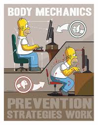 Elemental Computer Ergonomics Simpsons Dowant Fufufu Safety Posters Body Mechanics Office Safety