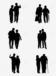 Commercial Vector Character Old Couple Silhouette Commercial Vector Person Png And Vector With Transparent Background For Free Download In 2021 Couple Silhouette Person Silhouette Old Couples