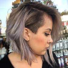 Angeled Bob With Sidecut Undercut Long Hair Undercut Hairstyles Shaved Side Hairstyles