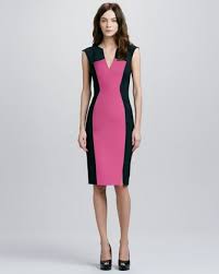 Black Halo Heston Colorblock Dress Dresses Colorblock Dress Colorful Dresses