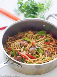 Caribbean Style Chow Mein Immaculate Bites Caribbean Recipes Recipes Chow Mein