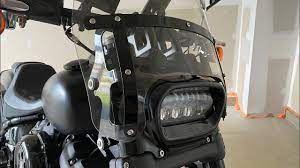 Installing Harley Windshield To The Fatbob Youtube