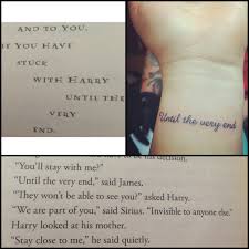 Harry Potter Tattoo Quote Until The Very End Book 7 Dedication Page 700 Ellen Routhier Harry Potter Quotes Tattoo Harry Potter Tattoos Harry Potter Tattoo
