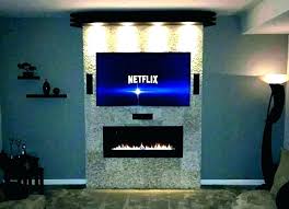 When drilling any hole into cement or masonry, you will need a hammer drill with a specially designed masonry bit. Fireplace Wall Designs With Tv