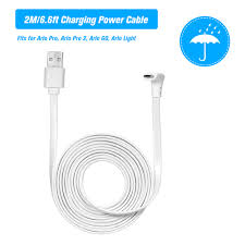 Shop with afterpay on eligible items. 2m 6 6ft Charging Power Cable Fits For Arlo Pro Arlo Pro 2 Arlo Go Arlo Light Weatherproof Flat Cable Aluminium Alloy Micro Usb Cable Charging Power Cord Without Plug 1 Pack White Walmart Com
