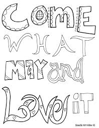 You've come to the right place! Quote Coloring Pages Doodle Art Alley