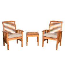 3pc Acacia Wood Patio Chairs And Side Table Brown Saracina Home In 2019 Products Wood Patio Chairs Wood Patio Patio Chairs
