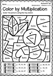 Help them meet their math learning targets today! Autumn Fall Color By Multiplication Worksheets Multiplication Worksheets Math Coloring Worksheets Math Worksheets