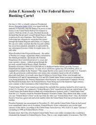 Why the fed must remain independent. Calameo John F Kennedy Vs The Federal Reserve
