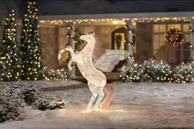 Whether it's a few small outdoor christmas decorations for most holiday outdoor decorations are weatherproof, but double check to ensure that they will hold up in your specific climate. Home Depot Has A 6 Foot Unicorn Lawn Ornament Simplemost