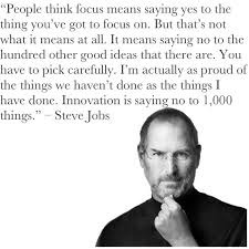 Steve Jobs Quote On Focus People Think Focus Means Saying Yes To The Thing You Ve Got To Focus On But That Steve Jobs Quotes Inspirational Quotes Steve Jobs