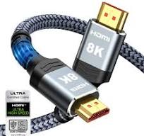 Highwings 8K 10K 4K HDMI Cable 48Gbps 6.6FT/2M, Certified Ultra High Speed  HDMI Cable Braided Cord-4K@120Hz 8K@60Hz, DTS:X, HDCP 2.2 & 2.3, HDR 10 ...