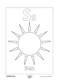 Sun Coloring Page Abc Coloring Book Abc Coloring Coloring Books Apple Coloring Pages