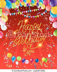Check spelling or type a new query. Red Birthday Background Holiday Template For Design Banner Ticket Leaflet Card Poster And So On Happy Birthday Canstock