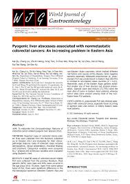 In colon cancer, it can mean that there is internal bleeding. Pdf Pyogenic Liver Abscesses Associated With Nonmetastatic Colorectal Cancers An Increasing Problem In Eastern Asia