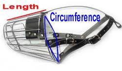 American Cocker Spaniel Wire Basket Dog Muzzles Size Chart