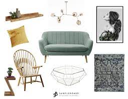 Interior Design Concept Board Mid Century Inspired Living Room Designer Bojana Bajac Interior Design Concepts Inspired Living Interior Design