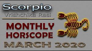 Scorpio Vrishchika Rasi March 2020 Monthly Horoscope Predictions By M In 2020 Monthly Horoscope Horoscope Scorpio
