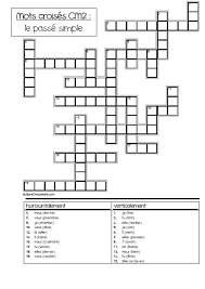 Pour répondre aux difficultés que je constatais chez mes élèves, je trouvais efficace de créer pour eux des fiches originales. Des Mots Croises Sur Le Passe Simple Cm2 Passe Simple Passe Simple Francais Conjugaison Cm2