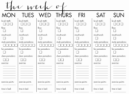 weekly workout schedule template new printable workout