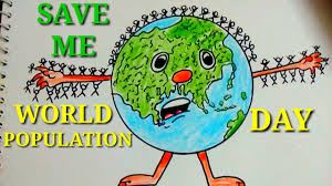 easy and creative drawing poster for world population day save earth