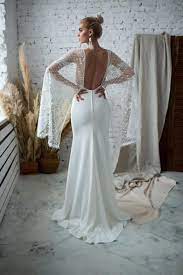 Cape Sleeve Wedding Dress Lace Wedding Dress Caftan Etsy Bohemian Wedding Dress Etsy Lace Wedding Dress With Sleeves Wedding Dresses