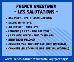 Je vous remercie in french, there are two forms of the word you. Top 25 French Greetings How To Say Hello Good Bye