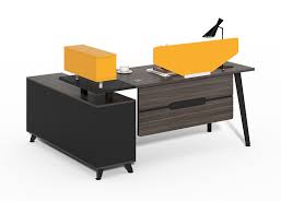The side shelf on this south shore laminated particle. China Office Furniture Factory Modern Black L Shaped Executive Desk For Sale Cf Hm1618c