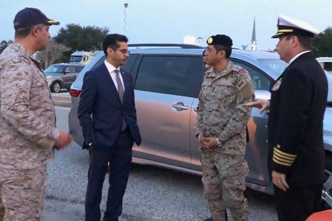 Image result for Saudi envoy visits US military base hit by shooting attack"