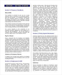 Free Employees Handbook Template Luxury Employee Handbook Template 12 Free Sample Example Of Employee Handbook Template Employee Handbook Templates Free Design