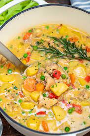 Hearty And Creamy Chicken Stew Recipe Stew Recipes Stew Chicken Recipe Creamy Chicken Stew