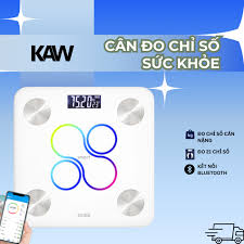 Cân điện tử KAW K21, Kết nối App, Đo chỉ số sức khỏe, Theo dõi mỡ