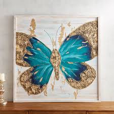 Birds On A Branch Wall Decor Pier 1 Planked Butterfly Wall Decor Butterfly Art Painting Butterfly Wall Art Butterfly Painting