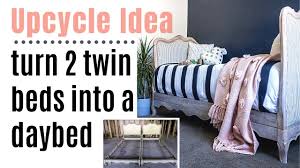 With a headboard and footboard, you can give your bed a look that says more than just mattress and box spring. Upcycle Idea Twin Beds To Daybed Youtube