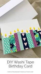 Easy Diy Washi Tape Geburtstagskarte Pink Bows Twinkle Toes Einfache Diy Washi Tape Geburtstagskarte In 2020 Mit Bildern Geburtstagskarte Geburtstagskarte Basteln Einfach