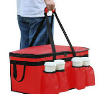 SUGARMOM Catering Bag for Doordash Insulated Food Delivery Bag with Cup  Holders/Drink Carriers Premium XXL Great for Beverages Grocery Pizza