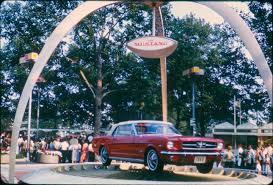 On April 17, 1964, the Ford Mustang was introduced to the public at the New  York World's Fair.