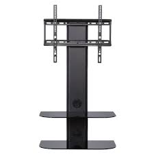 Fitueyes Swivel Tv Wall Mount With 2 Tiers Glass Shelf For 32 50 In Tv Xbox One Wall Mounted Tv Swivel Tv Wall Mount Glass Shelves