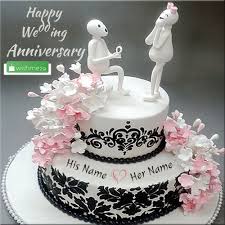 Anniversary Cake With Name Happy Anniversary Cakes Happy Marriage Anniversary Cake Marriage Anniversary Cake
