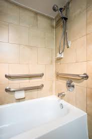 With a shower, the smallest ada bathroom could be about 54 square feet. You Don T Have To Sacrifice Style To Design An Ada Compliant Bathroom American Bath