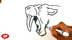 BEST way How to Draw Sabretooth Tiger - Smilodon - YouTube