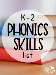 K 2 Phonics Skills List Free Printable List This