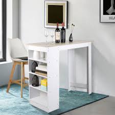 Maybe you would like to learn more about one of these? Jeobest Table De Bar 2 A 4 Personnes Avec Rangements Mange Debout Table Haute De Cuisine Blanc Chene Bars Rue Du Commerce