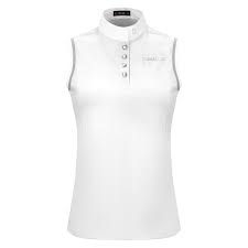 Polo sans manche poche / blanc. Polo De Concours Sans Manches Femme Konny Cavallo