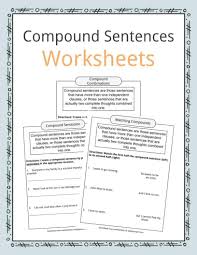 1) she went to daycare. Compound Sentences Worksheets Examples Definition For Kids