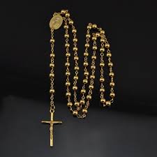 Get the best deals on mens gold rosary necklaces and save up to 70% off at poshmark now! Beautiful Rosary I Purchased Two On In Silver And One In Gold Sharon M Gold Chains For Men Rosary Necklace Jewelry Buy Gold Jewelry