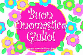 Cdb Cartoline Per Tutti I Gusti Cartolina Primaverile Buon Onomastico Giulio Augu Cartoline Buon Onomastico Onomastico