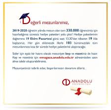 Üniversitemiz bünyesinde on fakülte, iki enstitü ve altı meslek yüksekokulu bulunmaktadır. Anadolu Universitesi 2019 2020 Mezunlarimiz Icin Hediye Setleri Yola Cikti Hediye Seti Ulasan Illerimizin Listesi Icin Takipte Kalin Anadoluuniversitesi Orgunegitim Acikogretim Uzaktanegitim 2020mezuniyet Facebook
